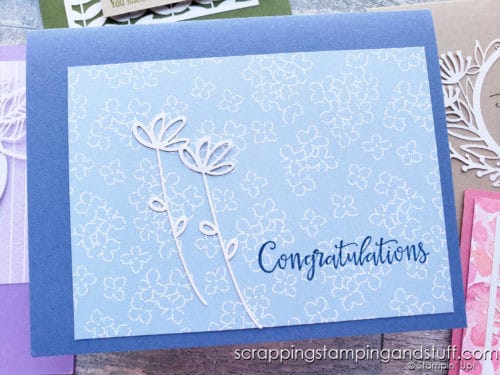 The Dandy Laser Cut Paper from Stampin Up includes delicate and beautiful die cuts, to make your job making amazing cards quick and easy!