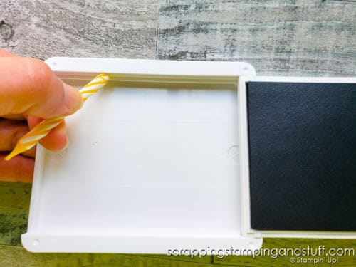 Click for an awesome tip for how to loosen up stiff ink pads using an everyday item you already have at home!