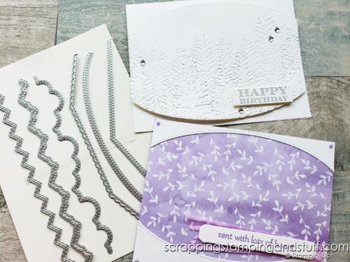 Click to see 6 creative ways to use borders dies for card making and other paper projects, featuring the Stampin Up Basic Borders dies!