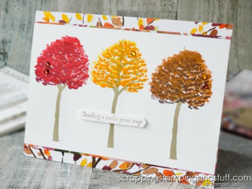 Make beautifully stunning tree cards with the Stampin Up Beauty of Friendship stamp set! Get 6 card ideas here!