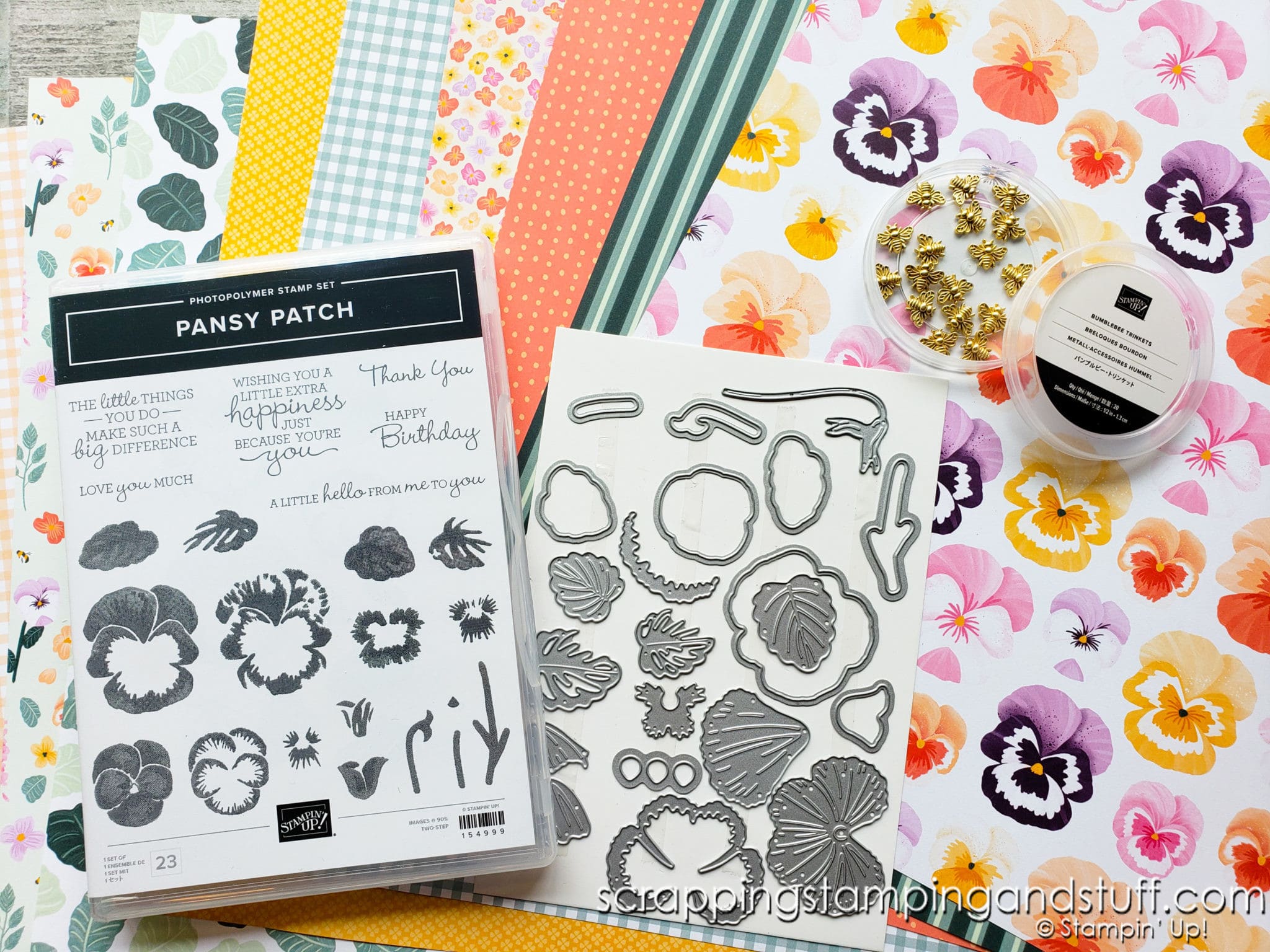 Stampin Up Pansy Patch - How To Use The Stamps And Dies