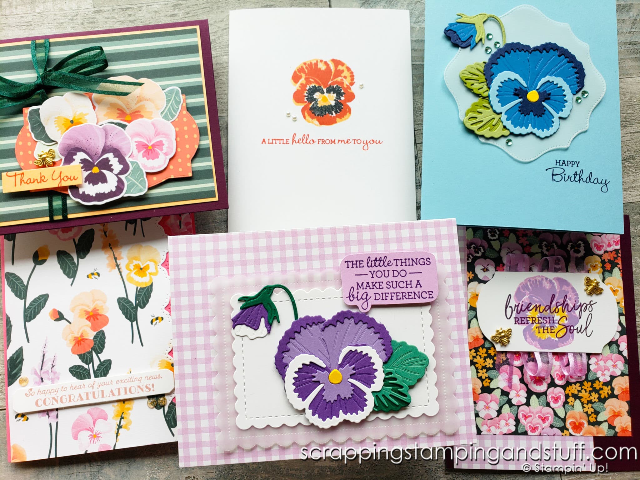 Stampin Up Pansy Patch – How To Use The Stamps And Dies