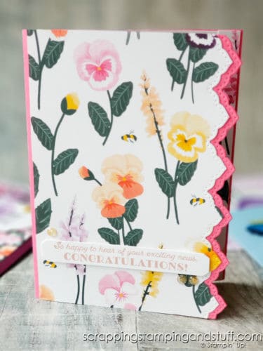 Click to see 6 creative ways to use borders dies for card making and other paper projects, featuring the Stampin Up Basic Borders dies!