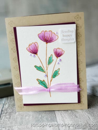 Check out this awesome stamp & punch combo called Stampin Up Flowers of Friendship. A quick & easy flower bundle for beautiful floral cards!