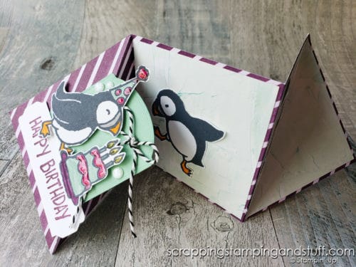 Make this adorable Mini Twist Fun Fold card design today, and bring a smile to someone's face! It's so cute and fun to open!