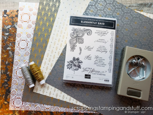 Make these 6 elegant cards in minutes using the Stampin Up Elegantly Said stamp set!