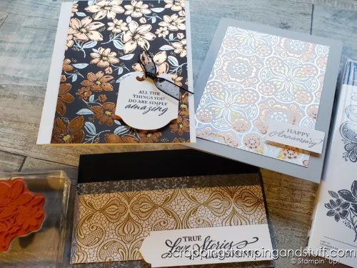 Make these 6 elegant cards in minutes using the Stampin Up Elegantly Said stamp set!