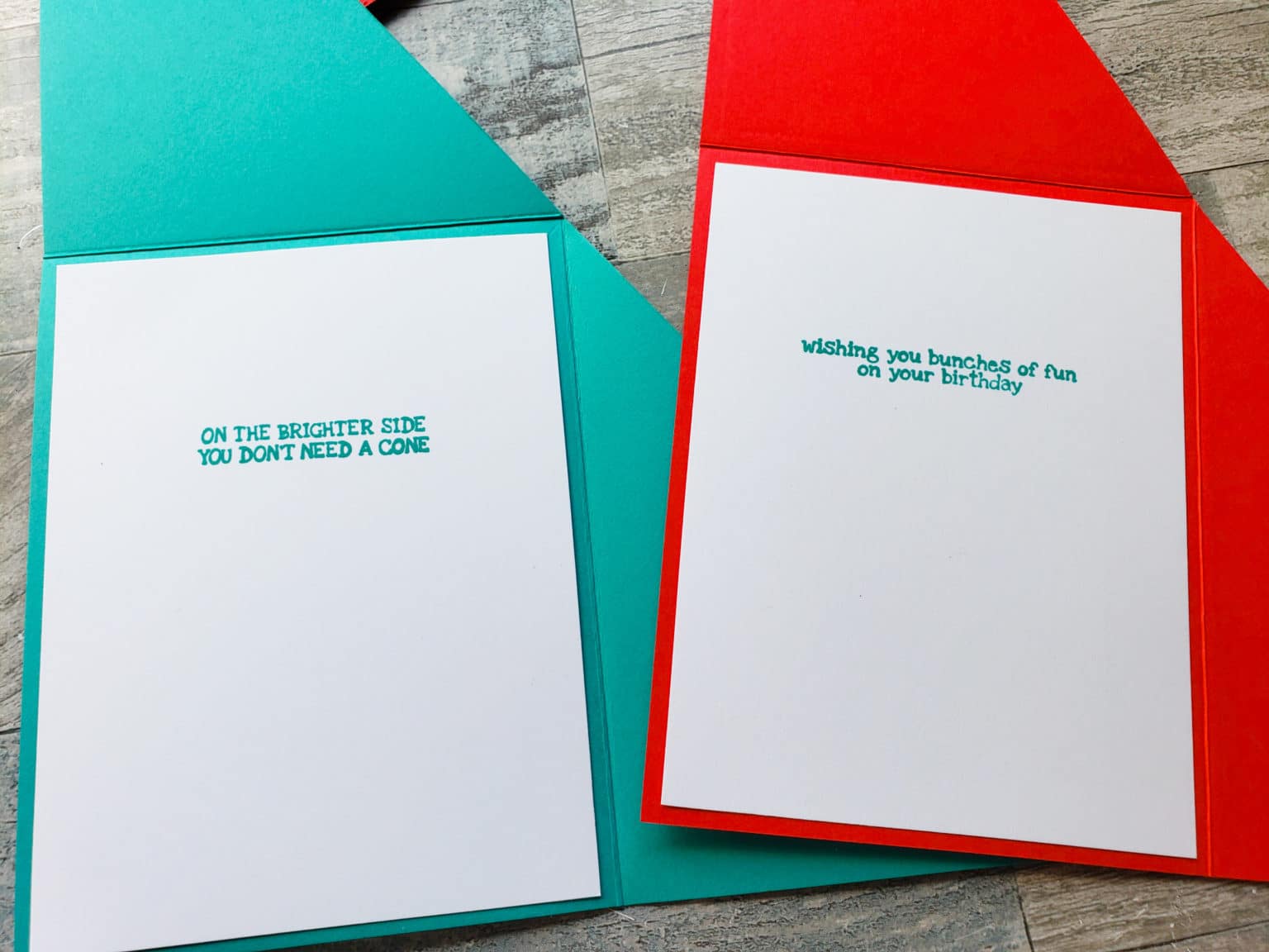 Triangle Fold Card Design Featuring Stampin Up Bunches Of Fun