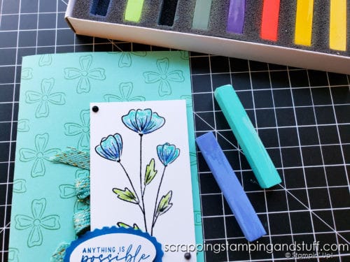 Stampin Up pastels are the best soft pastels! Click here for 7 ways to use dry pastels on your paper projects! They're so amazing!