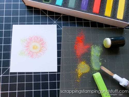 Stampin Up pastels are the best soft pastels! Click here for 7 ways to use dry pastels on your paper projects! They're so amazing!