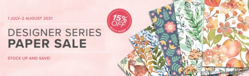 Stampin Up Designer Paper Sale July 1 - August 2