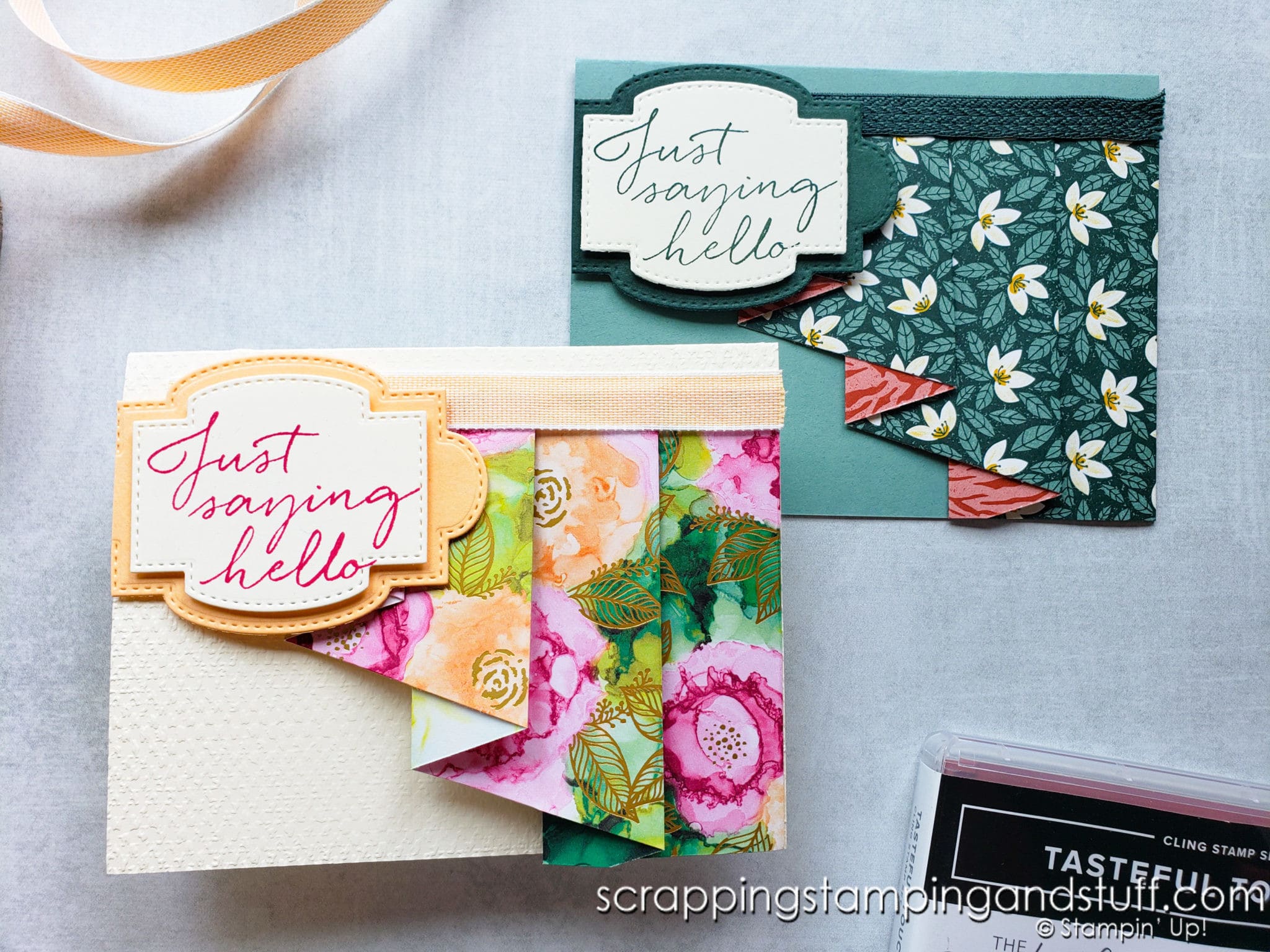 Drapery Fold Card Design – Perfect For Using Up Your Paper Stash!