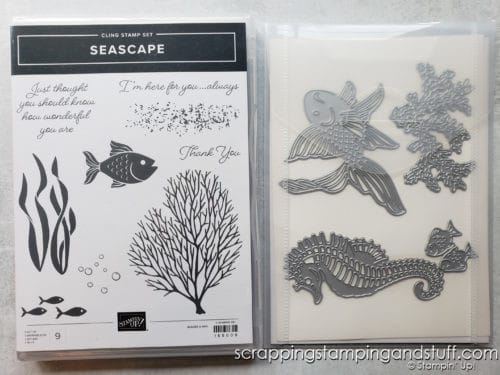 This spinner shaker card is so much fun! Made with Stampin Up's Seascape Bundle, turn the wheel to see the fish swim. Make it today!