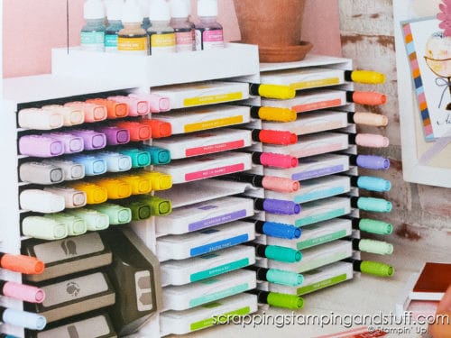 Learn what to look for in ink pad storage options and see everything Stampin Up storage for stamp pads and markers has to offer.