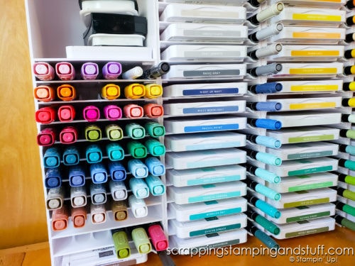 Learn what to look for in ink pad storage options and see everything Stampin Up storage for stamp pads and markers has to offer.