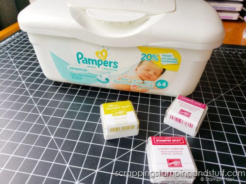 Mini ink pads are the perfect way to add colors to your collection on a budget. Click here to see Stampin Up Spots baby ink pads!