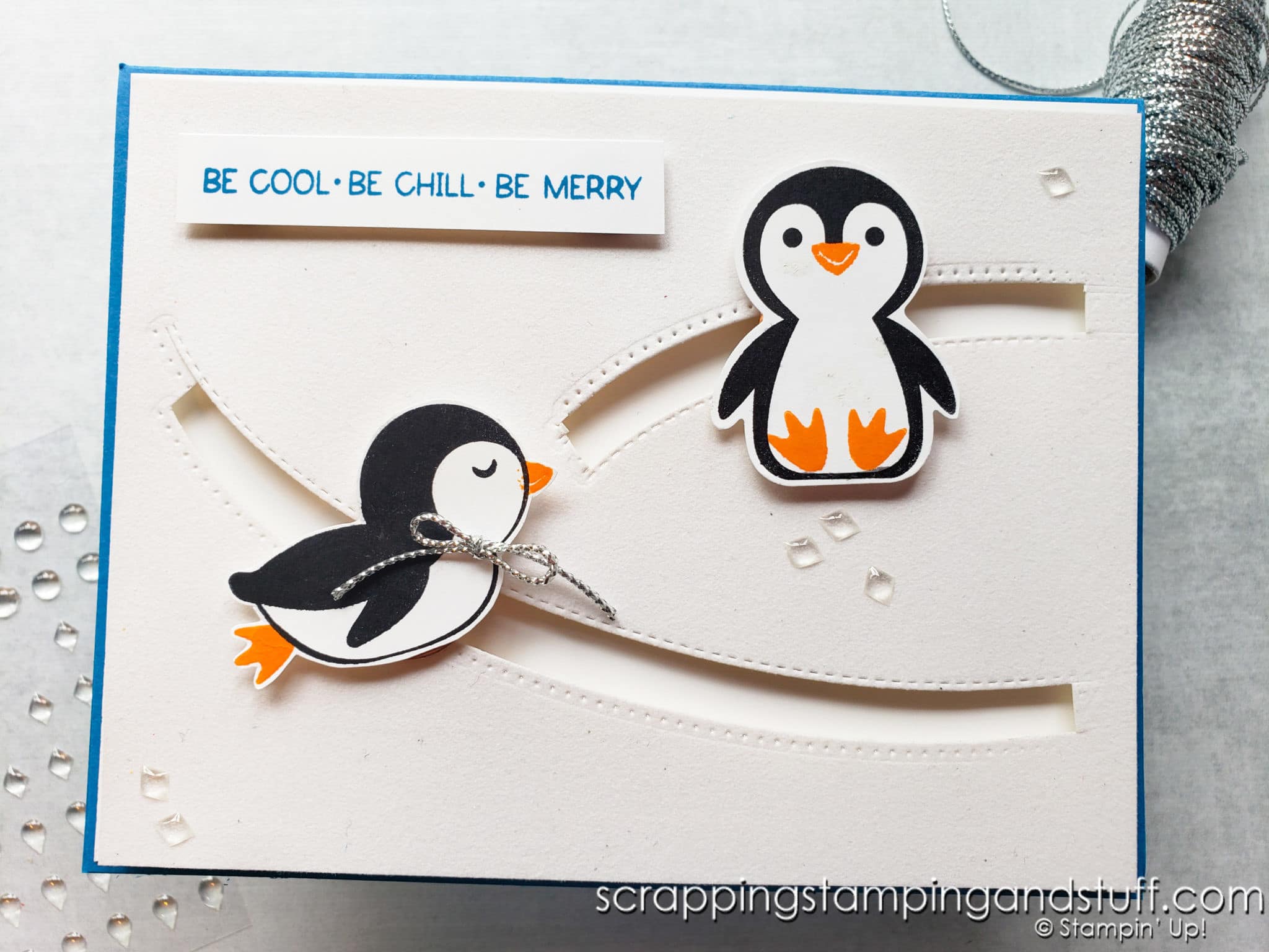 Stampin Up Penguin Place - Interactive Penny Slider Card