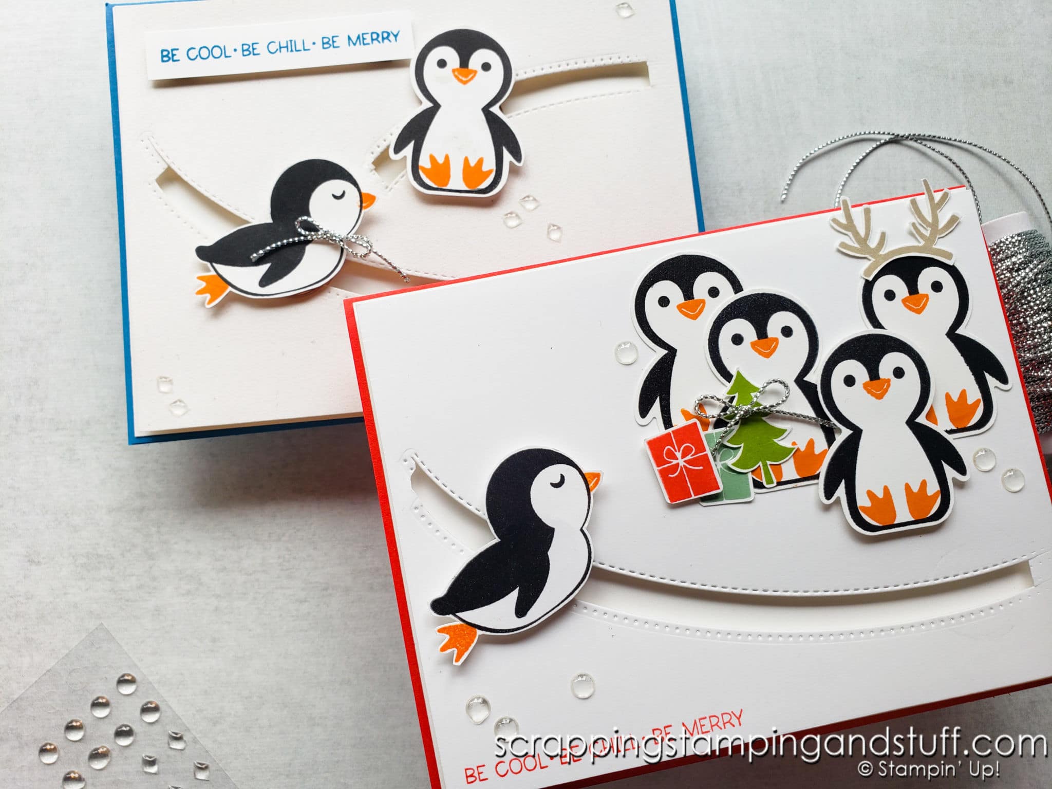 Stampin Up Penguin Place – Interactive Penny Slider Card