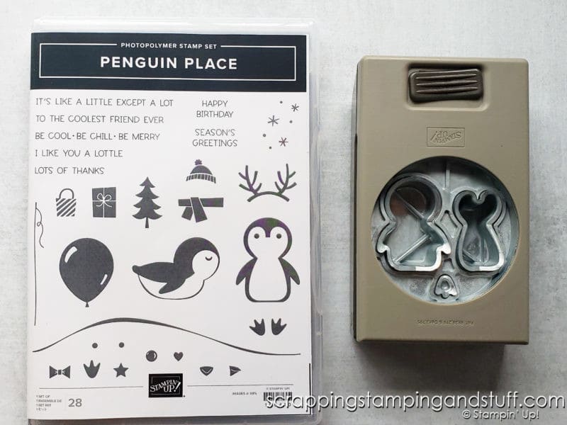 Click here to learn how to make this adorable and interactive penny slider card using the Stampin Up Penguin Place bundle