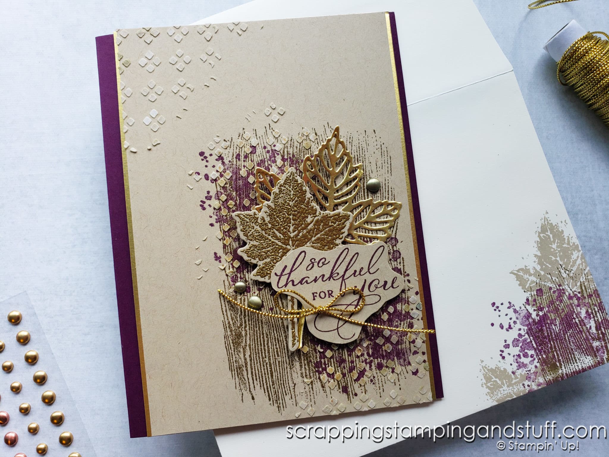 Stampin Up Gorgeous Leaves Makes Beautiful Natural Cards