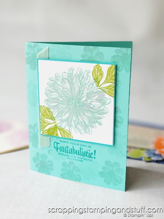 See three ways to create beautiful dahlia cards using the Stampin Up Delicate Dahlias stamp set! Plus details on Sale-a-braiton and Holiday Catalog ordering!