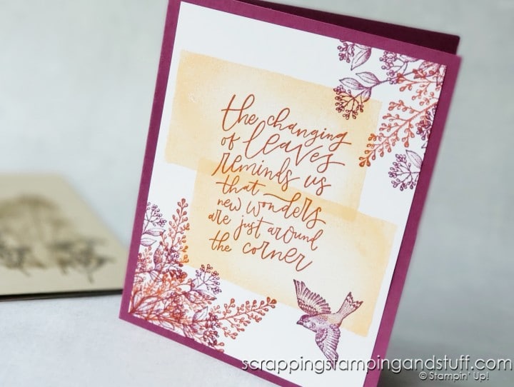 Make these quick and easy one-layer cards today using the Stampin Up Watercolor Shapes stamp set!