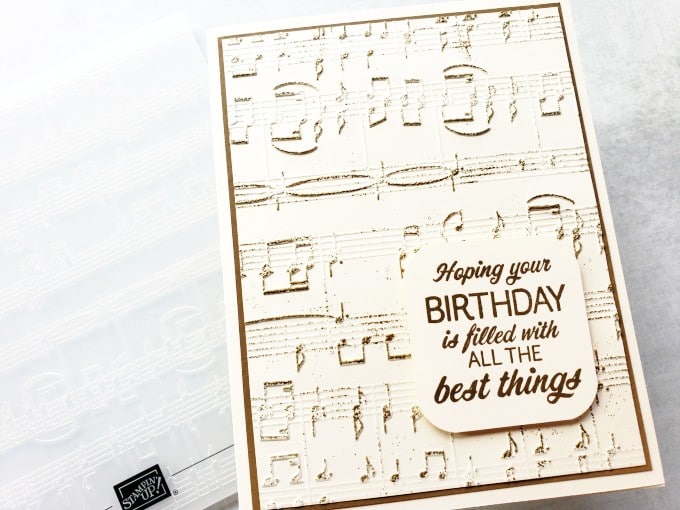Try heat embossing over dry embossing on your card projects for beautiful textured effects!