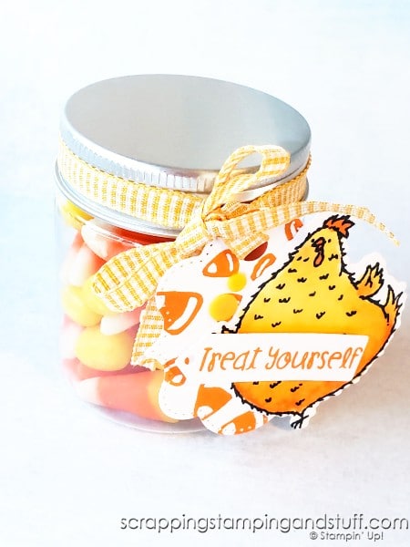 Click to see this adorable Halloween chicken treat & candy corn treat holder. Share them and make someone smile today!