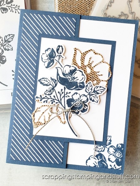 Click here for details on this simple card for replicating using the Stampin Up Art Gallery stamp set!