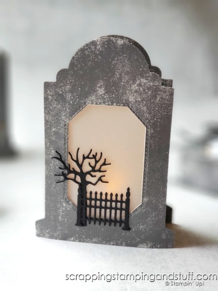 Stampin Up Gravestone Boxes are the best for easy Halloween treats and decorations - click here to see 5 ways to use them!