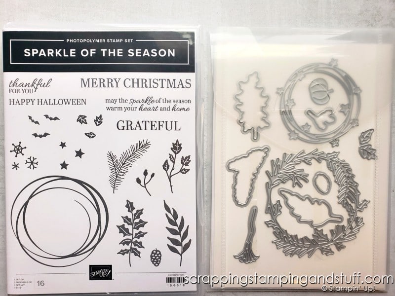 Click here to make this gorgeous farmhouse window Christmas card using the Stampin Up Sparkle of the Season and Welcoming Window bundles.