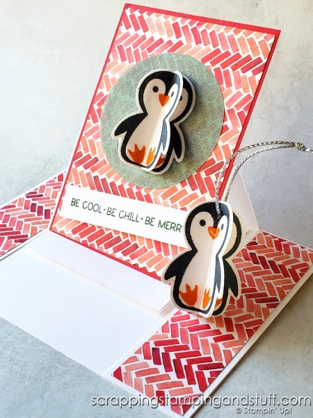 This easel matching card and ornament set is a simple and inexpensive gift idea for anyone you want to give just a little something this holiday season.