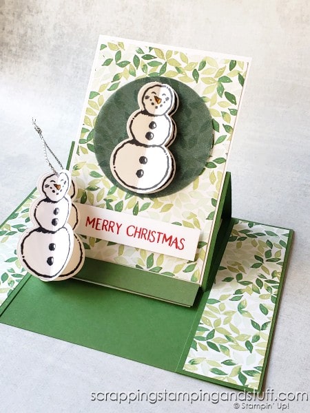 This easel matching card and ornament set is a simple and inexpensive gift idea for anyone you want to give just a little something this holiday season.