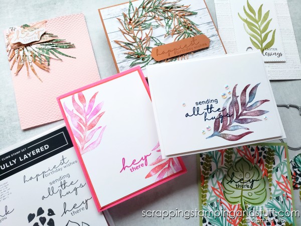 Click here to see a beautiful keyhole cutout card technique as well as 7 sample projects for the Stampin Up Artfully Layered bundle!