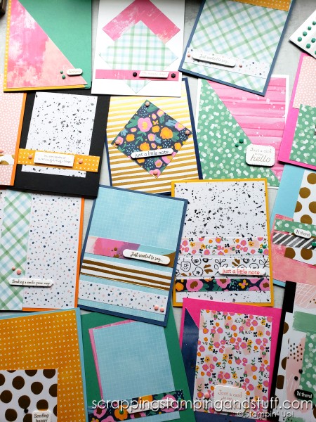 Get time-saving tips for making handmade cards and watch as I create 18 cards in 30 minutes!