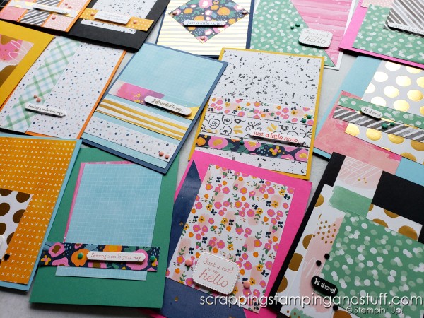 Get time-saving tips for making handmade cards and watch as I create 18 cards in 30 minutes!