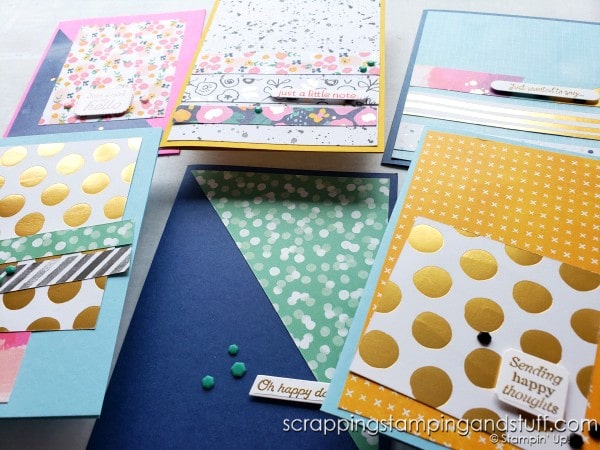 Get time-saving tips for making handmade cards and watch as I create 18 cards in 30 minutes!