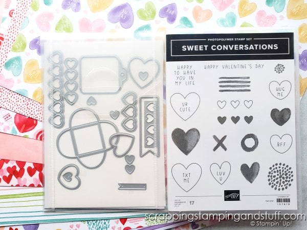 Turn your heart stamps into flowers using this simple technique! Sample shows the Stampin Up Sweet Conversations stamp set.