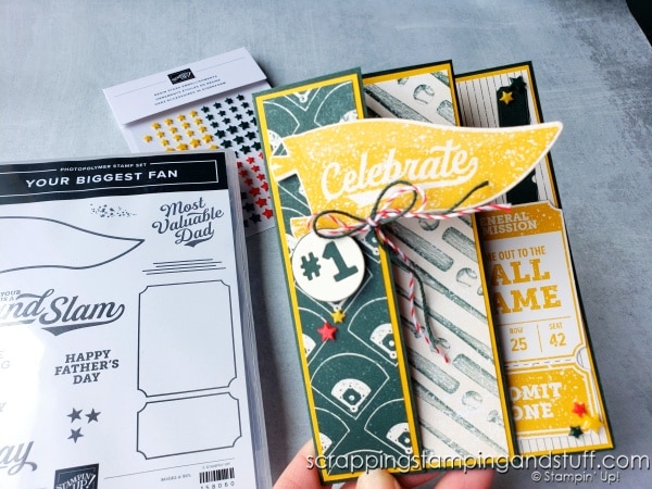 Stampin Up Your Biggest Fan Accordion Fold Card