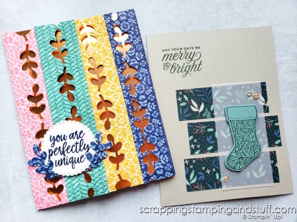 Click to see 7 ways to use paper strips and paper scraps on your card making and other paper craft projects!