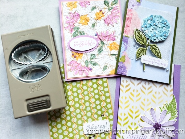 Click to see 7 ways to use paper strips and paper scraps on your card making and other paper craft projects!