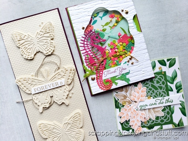 Click to see 7 ways to use paper strips and paper scraps on your card making and other paper craft projects!