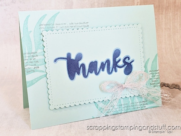 See 10 ways to use word die cuts on your card making projects and see the Stampin Up Amazing Thanks die set in action.