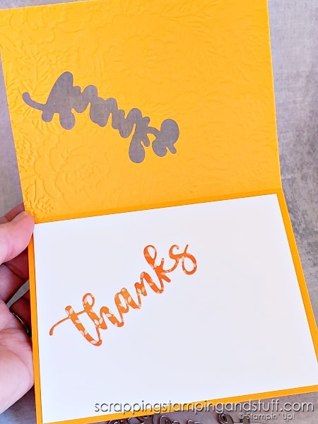 See 10 ways to use word die cuts on your card making projects and see the Stampin Up Amazing Thanks die set in action.