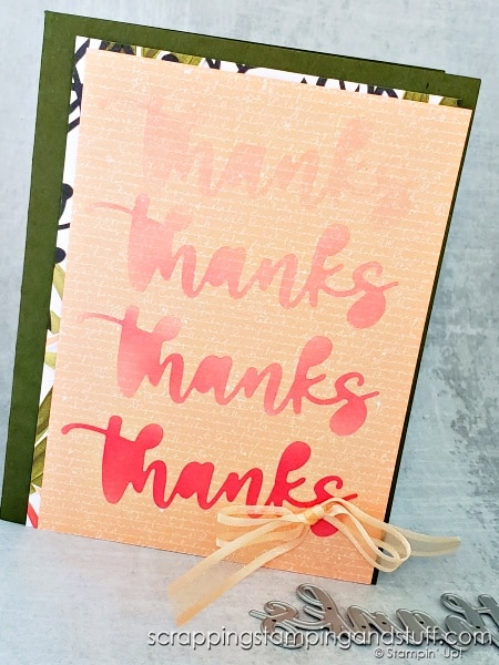 See 10 ways to use word die cuts on your card making projects and see the Stampin Up Amazing Thanks die set in action.