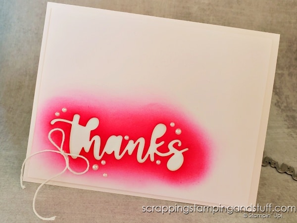 See 10 ways to use word die cuts on your card making projects and see the Stampin Up Amazing Thanks die set in action.