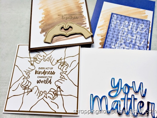 Try these 5 card making techniques for quick, simple cards! Featuring the Stampin Up All Together Collection and Here Together stamps.