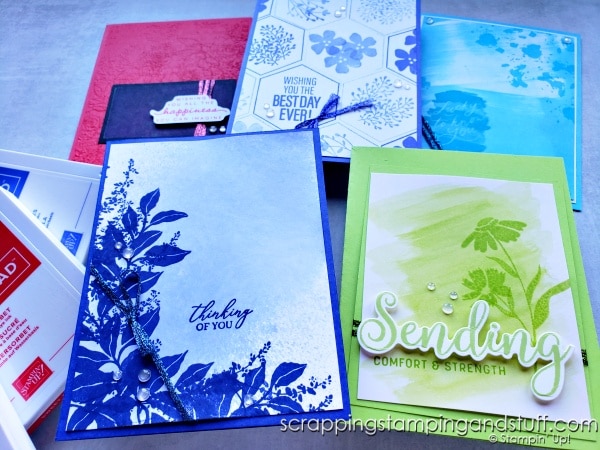 Try these fun color techniques on your upcoming card making projects and take a look at the new 2022-2024 Stampin Up In Colors!