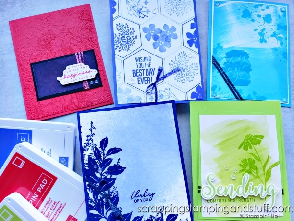 Try these fun color techniques on your upcoming card making projects and take a look at the new 2022-2024 Stampin Up In Colors!