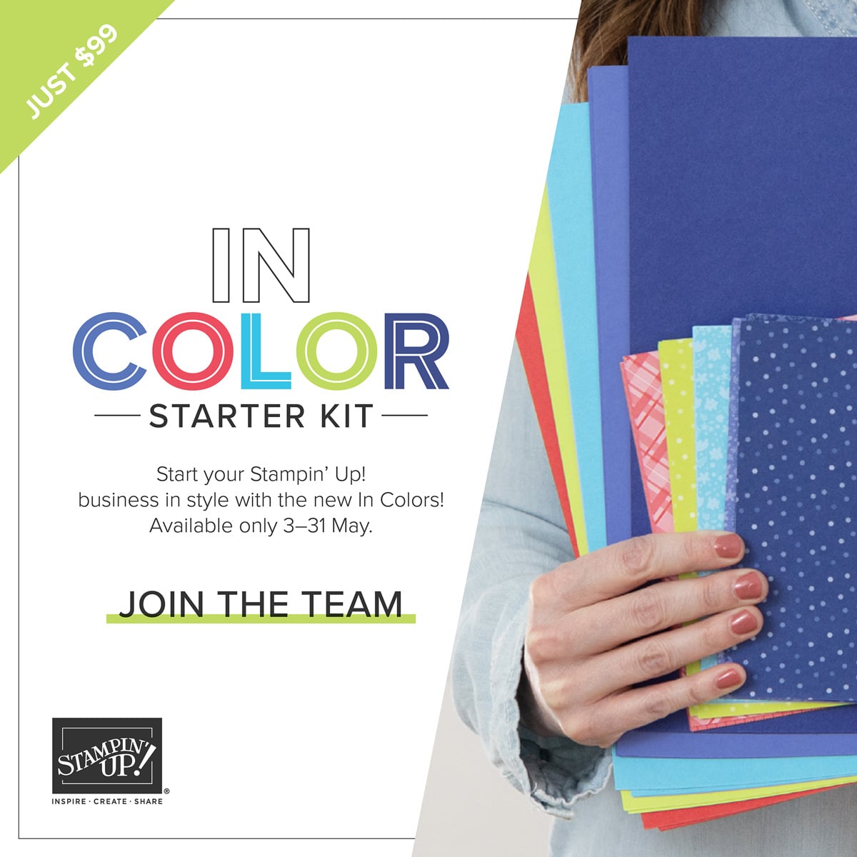 Stampin Up In Color Starter Kit Promotion